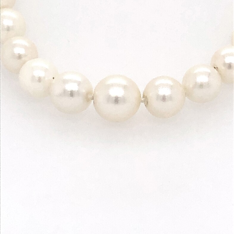 Lady s White 14K Graduated Strand Length 16.75 With 59=5.56-8.57mm Round Cream Pearls
