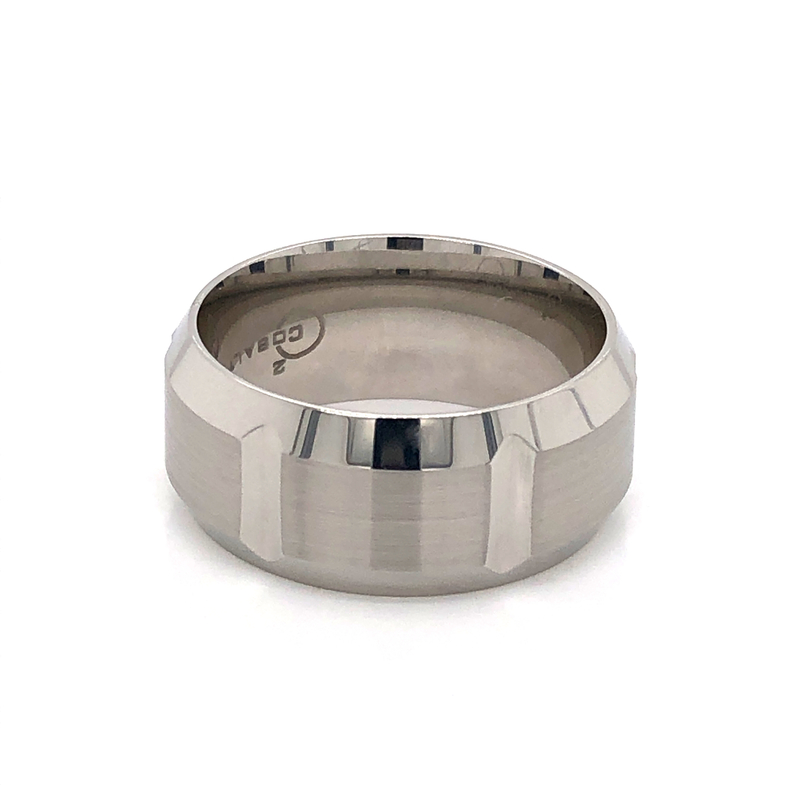 Gent s Cobalt Satin Ring Size 10  MM Width: 10  dwt: 7.3