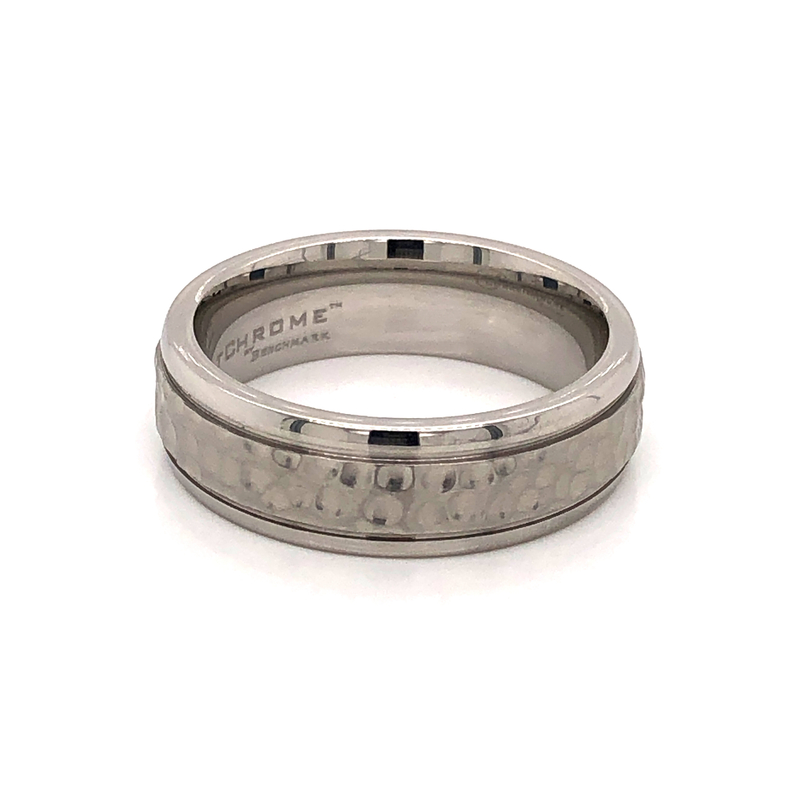 Gent s Cobalt Hammered Ring Size 10  MM Width: 7  dwt: 5.5