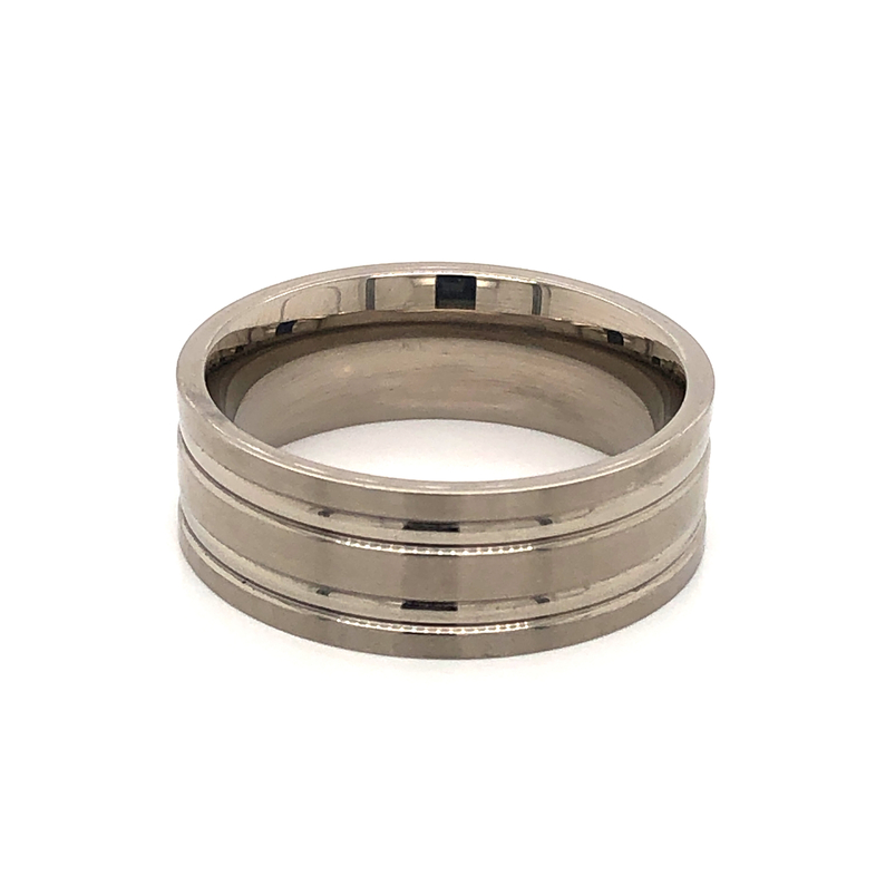 Titanium 10mm Satin Mens Wedding Ring Band Size 10 