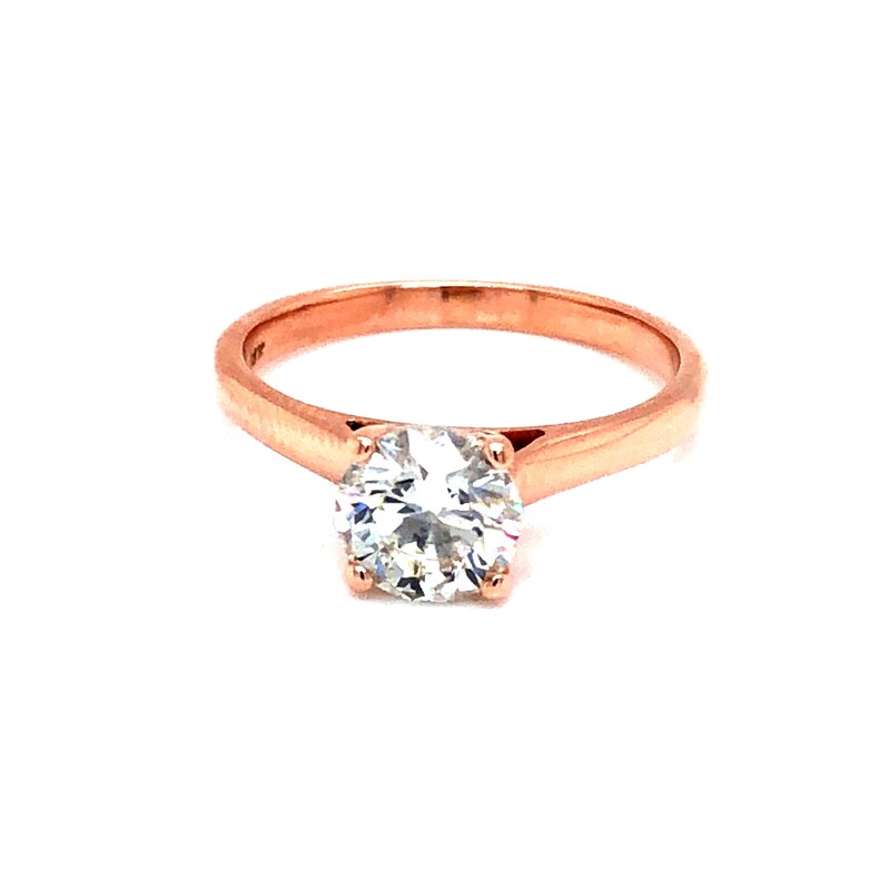 Ladies Engagement Ring With One 1.14Ct Round Brilliant K VS2 Diamond