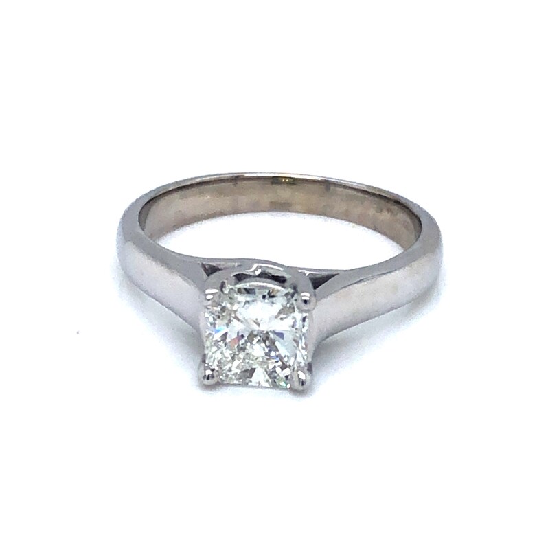 Lady s White 14 Karat Ring With One 0.92Ct Radiant G SI1 Diamond  GIA 15757706.