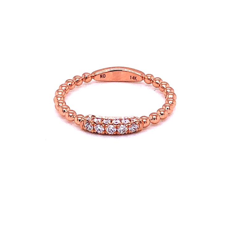 Lady s Rose 14 Karat Fashion Ring With 17=0.21Tw Round Brilliant G VS Diamonds  dwt: 1.1