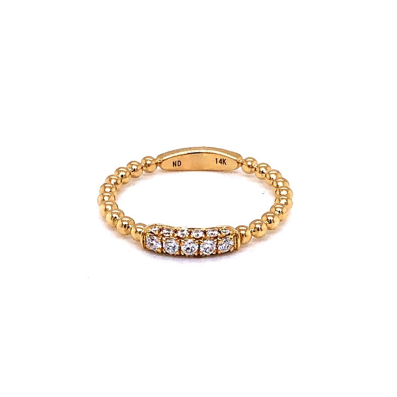 Lady s Yellow 14 Karat Fashion Ring With 17=0.21Tw Round Brilliant G VS Diamonds  dwt: 1.2
