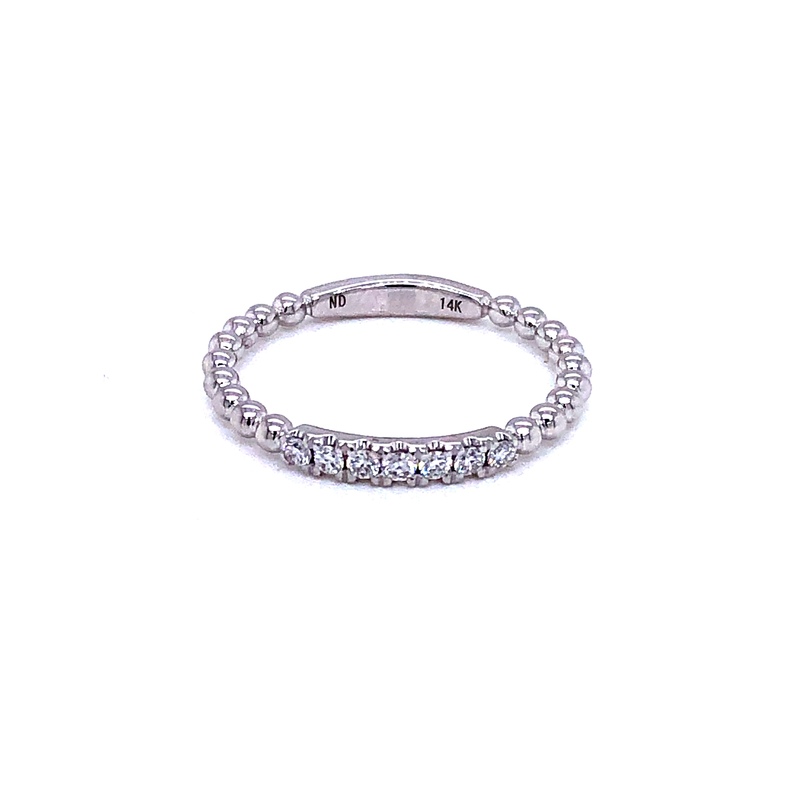 Lady s White 14 Karat Fashion Ring With 17=0.21Tw Round Brilliant G VS Diamonds  dwt: 1.3