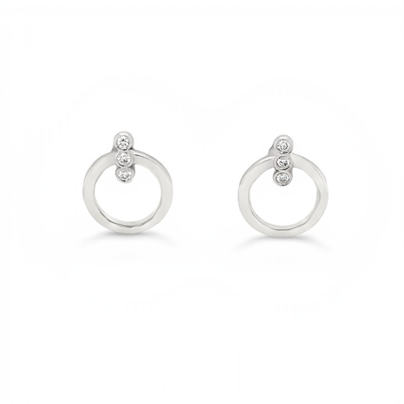 Lady s Earrings With 6=0.07Tw Round Diamonds