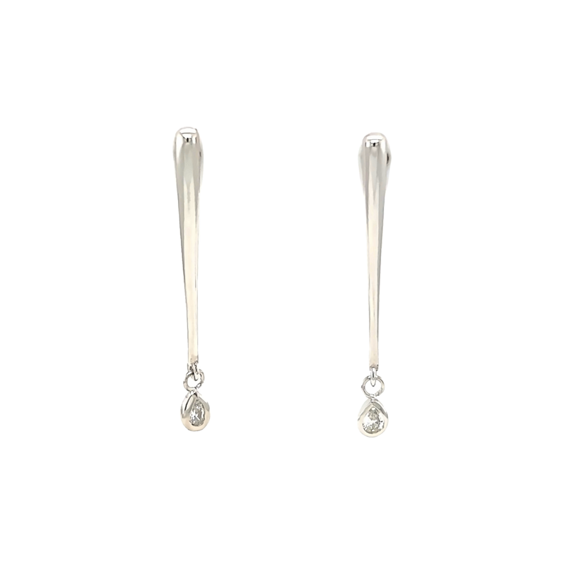 Lady s Earrings With 2=0.10Tw Pear Diamonds