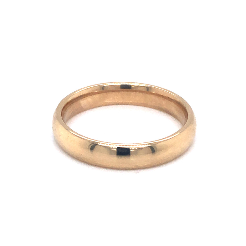 Yellow 14 Karat Ring Size 8  MM Width: 4.0  dwt: 3.14