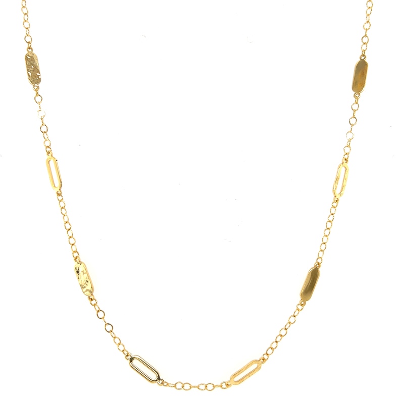 14k Curb Necklace 18"