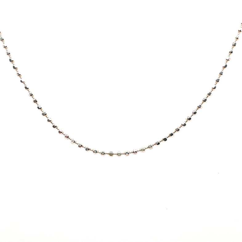 KENDRA SCOTT 22 BALL CHAIN NECKLACE; STERLING SILVER