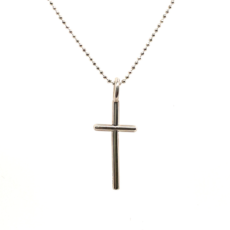 KENDRA SCOTT CROSS CHARM NECKLACE; STERLING SILVER KK69HWE3