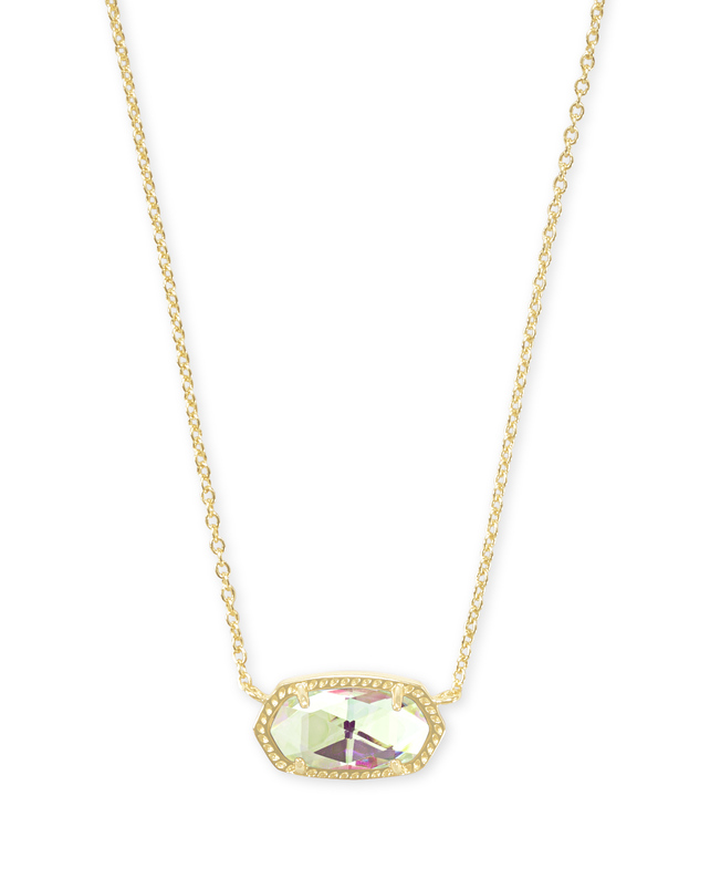 KENDRA SCOTT ELISA DICHROIC GLASS GOLD TONE NECKLACE