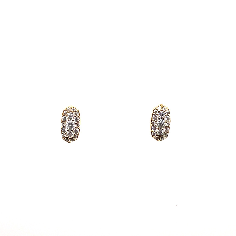 KENDRA SCOTT GRAYSON CRYSTAL STUD GOLD TONE EARRING
