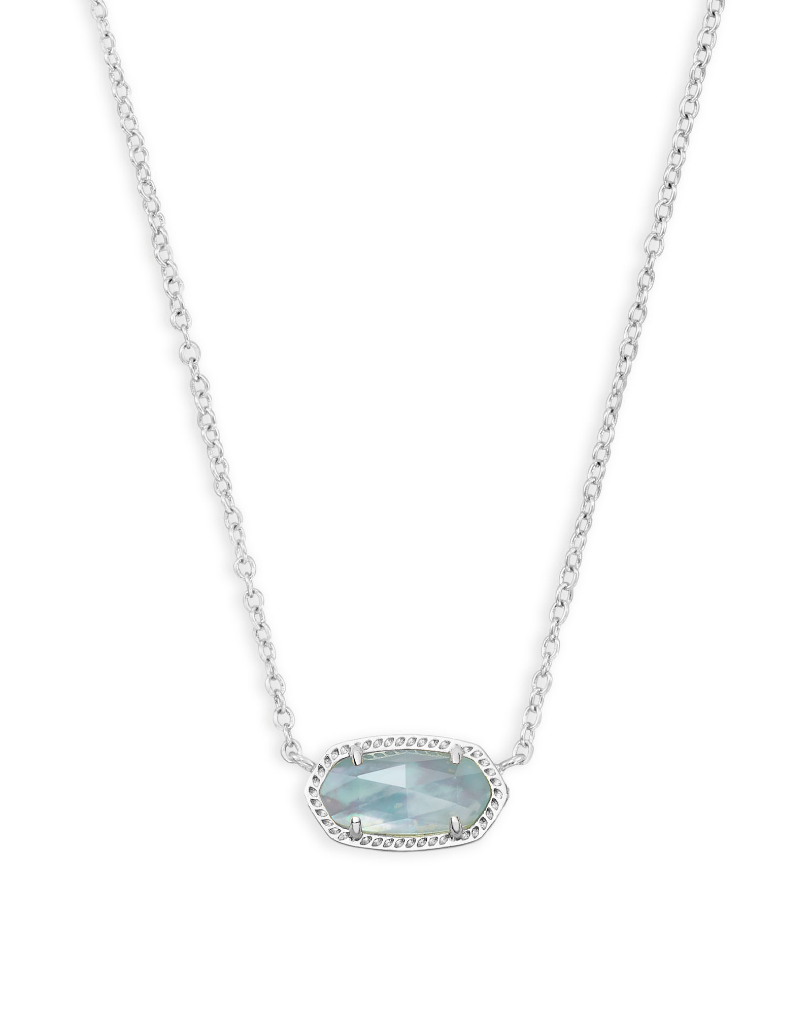 KENDRA SCOTT ELISA LIGHT BLUE ILLUSION RHODIM NECKLACE