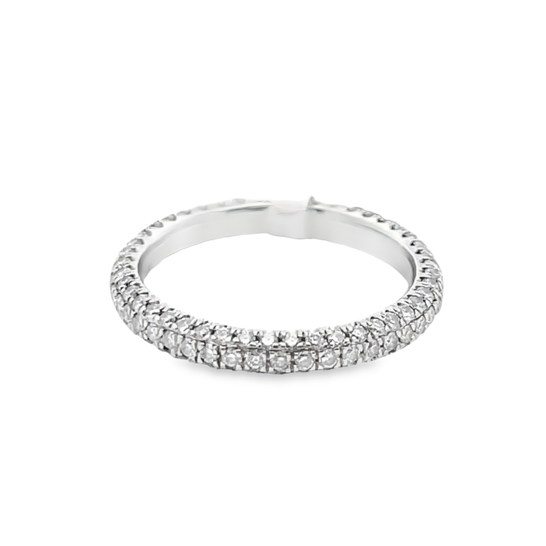 MARTIN FLYER CLASSIC MICROPAVE ETERNITY BAND CONTAINING: 135 ROUND DIAMONDS; .99CTW; G-H; SI1-SI2; PLATINUM ESTATE