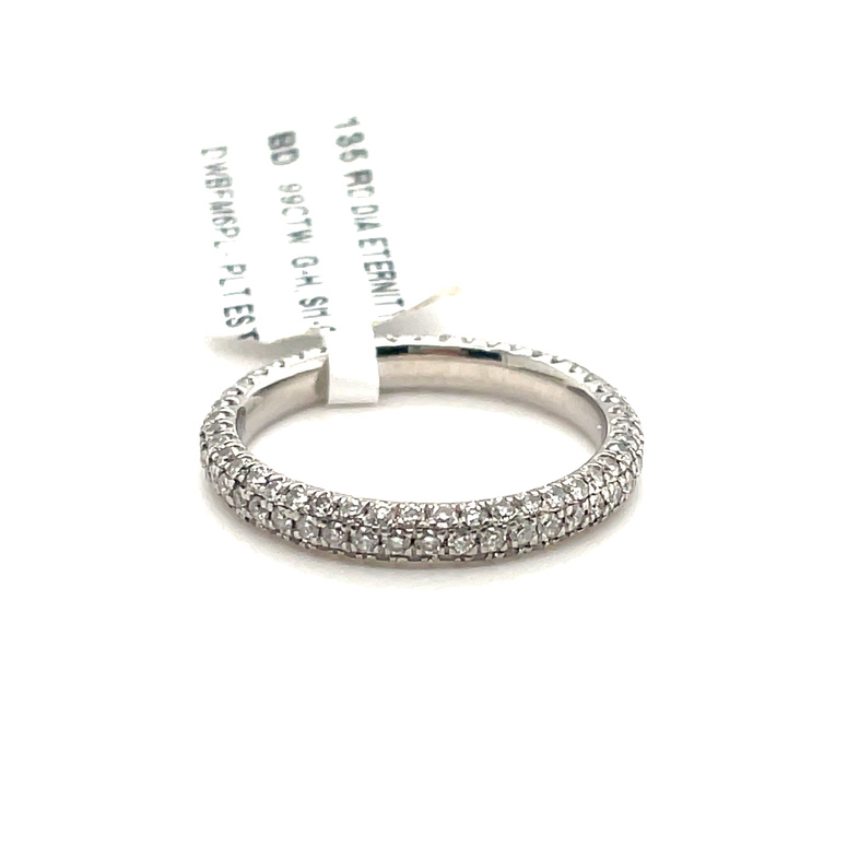 MARTIN FLYER CLASSIC MICROPAVE ETERNITY BAND CONTAINING: 135 ROUND DIAMONDS; .99CTW; G-H; SI1-SI2; PLATINUM ESTATE