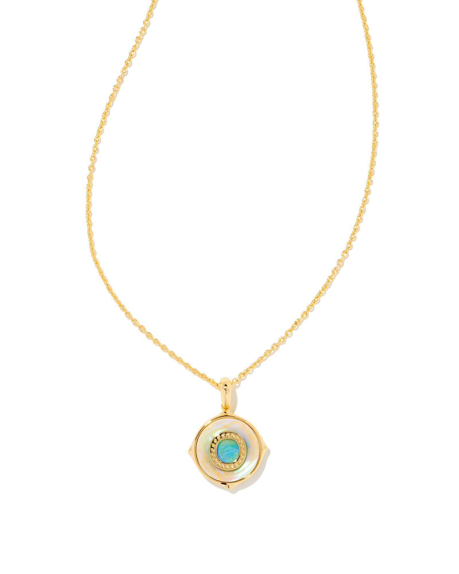 Kendra Scott Elisa Gold Pendant Necklace in Golden Abalone • Impressions  Online Boutique