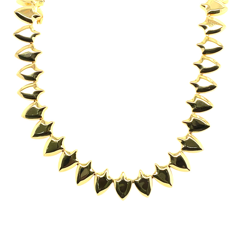 SHIELD OF PROTECTION CHOKER; GOLD TONE