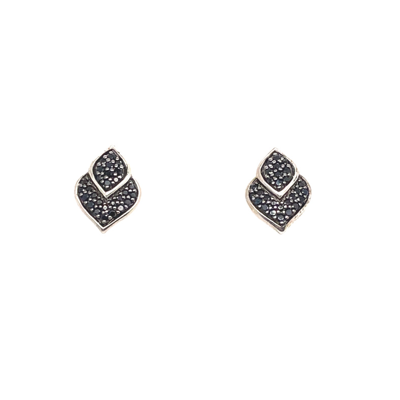 Legends Naga Stud Earring in Silver with Gemstone