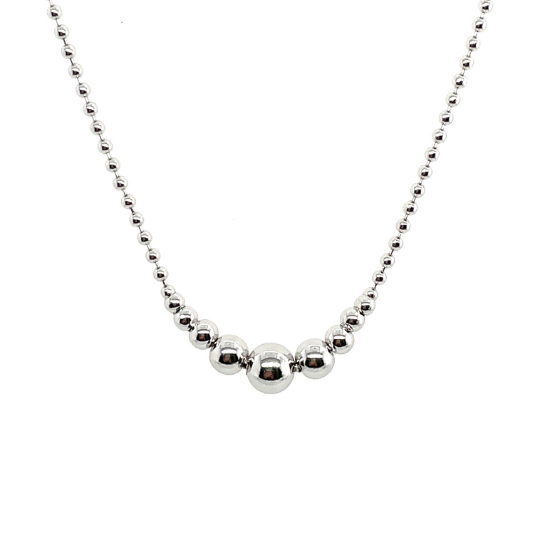 ELLE BEAD NECKLACE WITH TAPERED BEADS CENTER 16