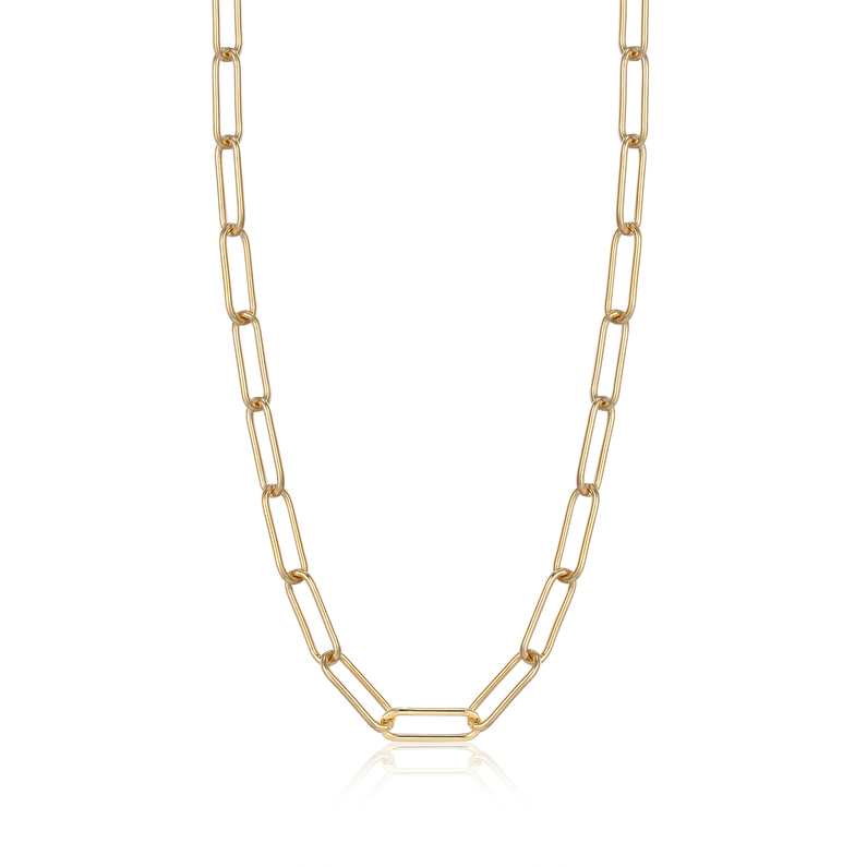 ANIA HAIE GOLD PAPERCLIP CHUNKY CHAIN NECKLACE